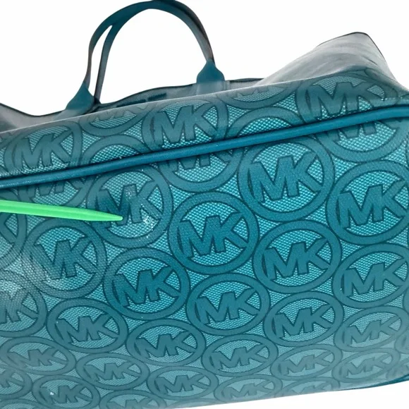 MICHAEL KORS teal Jodie large logo jacquard tote one size - Picture 12 of 15